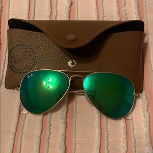 Green rayban sunglasses petite